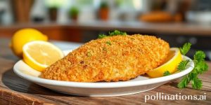 Filé de Frango à Milanesa Crocante com Limão e Ervas