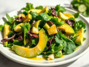 Salada de Acelga com Abacate e Molho de Limão