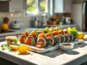 Sushi de Salmão Low Carb