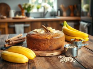 Bolo Fit Fácil de Banana com Canela